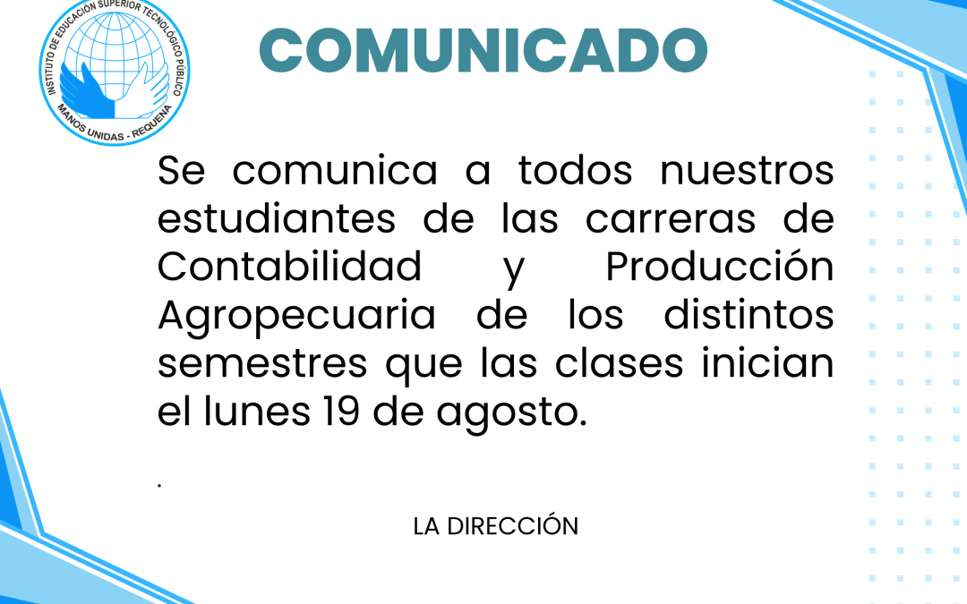 INICIO DE CLASES 2024 – II